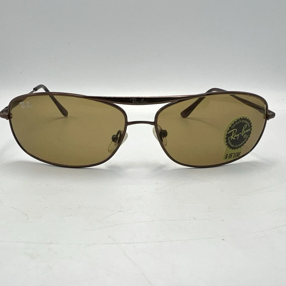 Ray Ban RB 8016‎ Sunglasses 61-13 G15 Brown Lens Metal